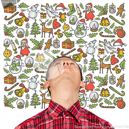 Image of Man Looking For Christmas Gifts