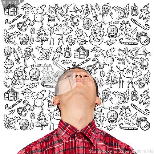 Image of Man Looking For Christmas Gifts