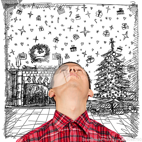 Image of Man Looking For Christmas Gifts