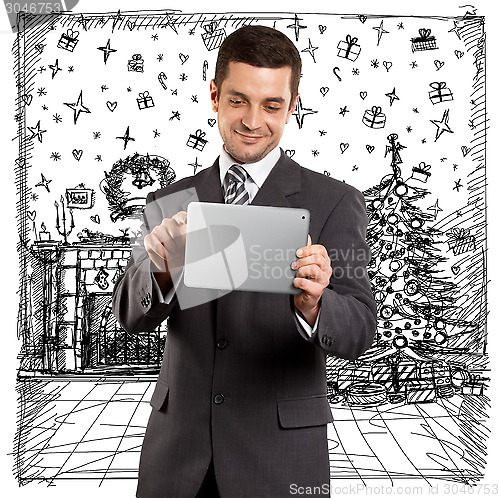 Image of Man Looking For Christmas Gifts