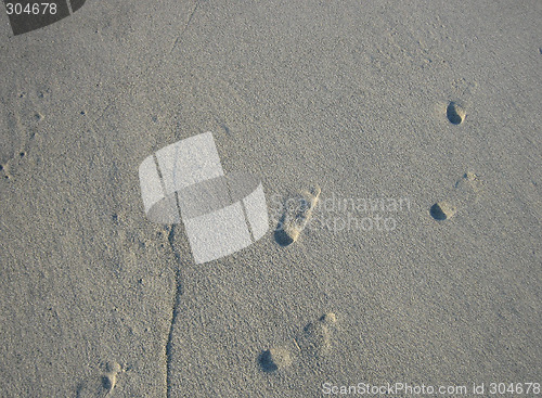 Image of Foot prints in sand, Crete