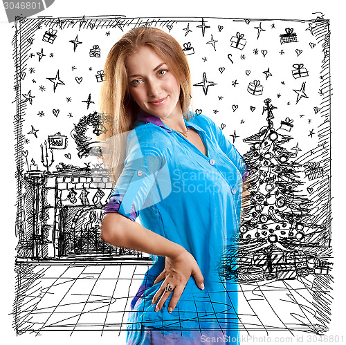 Image of Woman Looking For Christmas Gifts