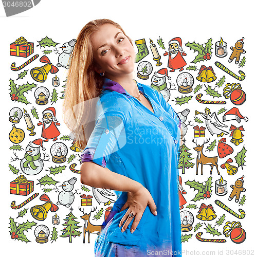 Image of Woman Looking For Christmas Gifts