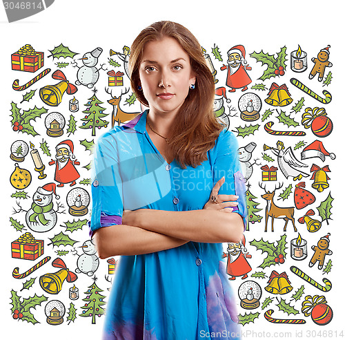 Image of Woman Looking For Christmas Gifts
