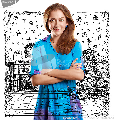 Image of Woman Looking For Christmas Gifts