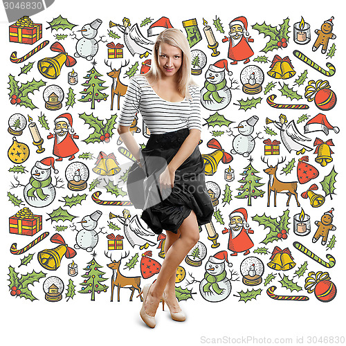 Image of Woman Looking For Christmas Gifts