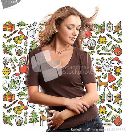 Image of Woman Looking For Christmas Gifts