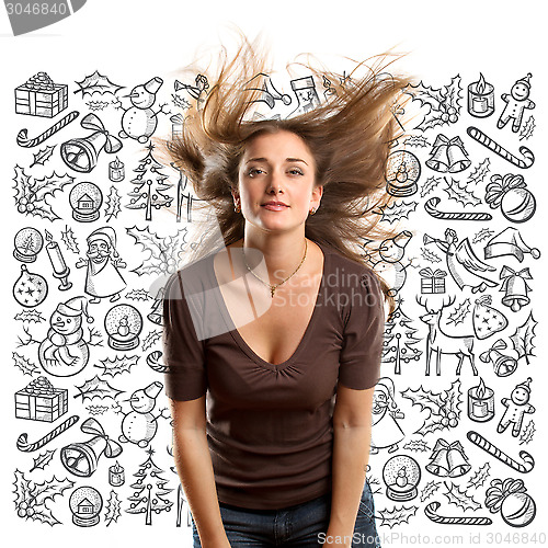 Image of Woman Looking For Christmas Gifts