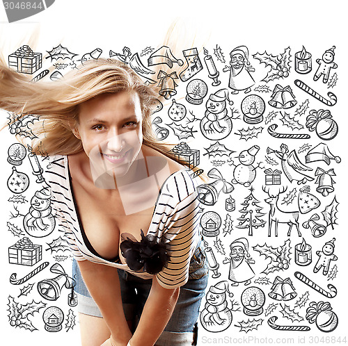 Image of Woman Looking For Christmas Gifts