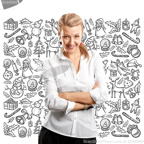 Image of Woman Looking For Christmas Gifts