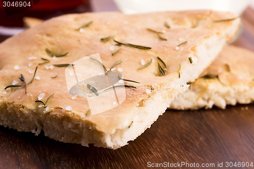 Image of Italian focaccia bread with rosemary