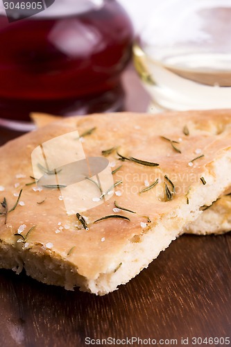 Image of Italian focaccia bread with rosemary