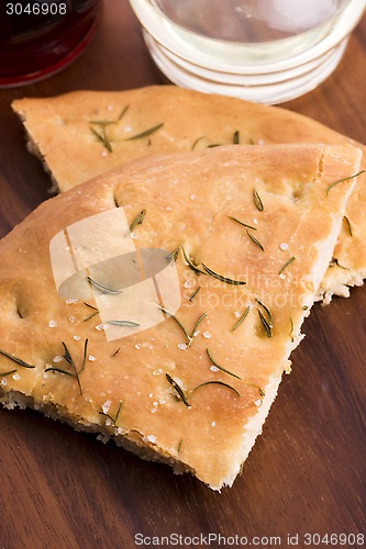 Image of Italian focaccia bread with rosemary