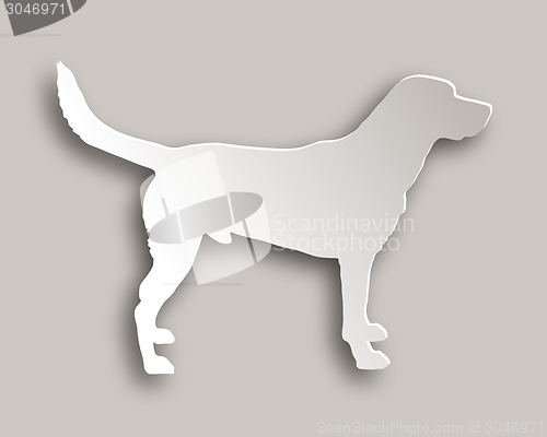 Image of Labrador paper style