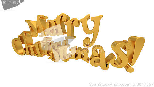 Image of Merry Christmas lettering isolated