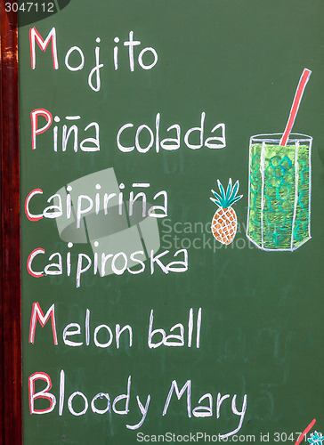 Image of Exterior menu cartel in Barcelona - Spain