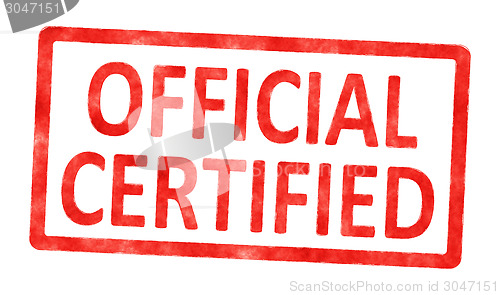 Image of stamp official certified
