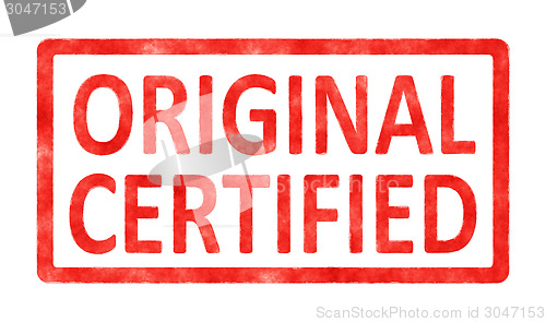Image of stamp original certified