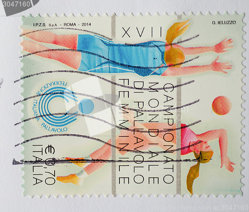 Image of Women volley ball stamp