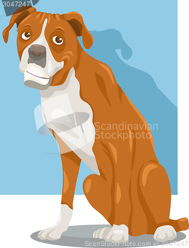 Image of boxer dog cartoon illustration