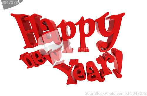 Image of Happy new year lettering isolated