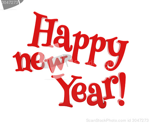 Image of Happy new year lettering isolated