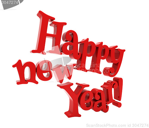 Image of Happy new year lettering isolated