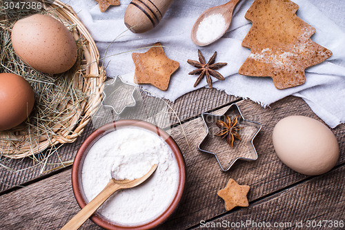 Image of Making Xmas pastry and holiday cookies  