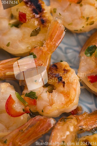 Image of Skewered Tiger Prawns