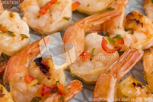 Image of Skewered Tiger Prawns