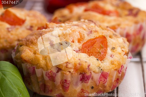 Image of Fresh pizza muffin as a snack