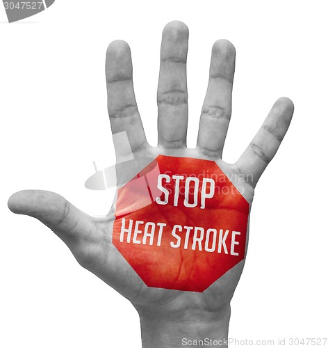 Image of Stop Heat Stroke on Open Hand.