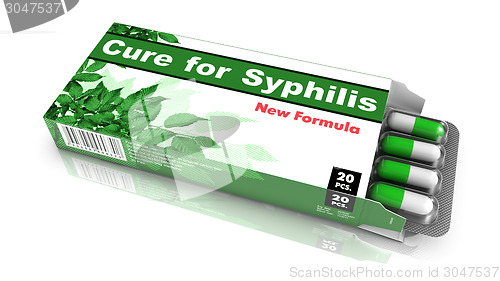 Image of Cure For Syphilis, Green Open Blister Pack.