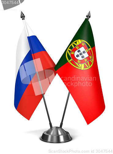 Image of Russia and Portugal - Miniature Flags.