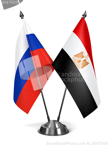 Image of Russia and Egypt  - Miniature Flags.