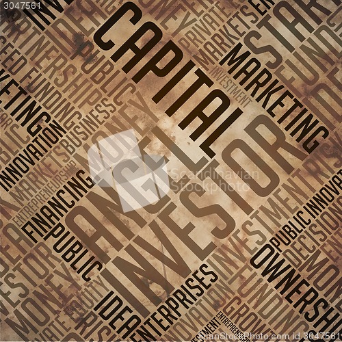 Image of Angel Investor - Grunge Brown Word Collage.