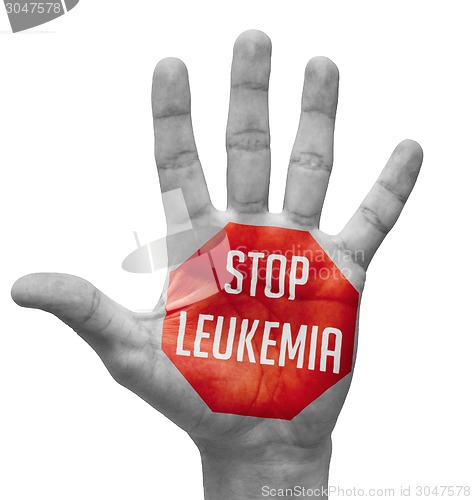 Image of Stop Leukemia on Open Hand.