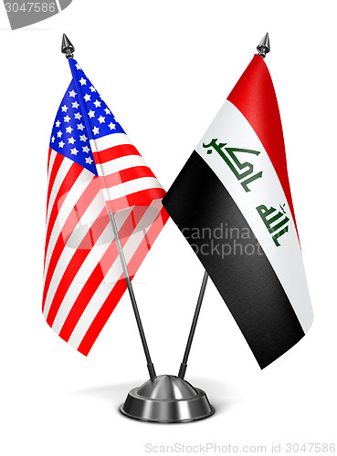 Image of USA and Iraq - Miniature Flags.