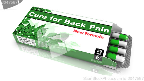 Image of Cure For Back Pain, Green Open Blister Pack.