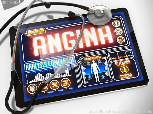 Image of Angina on the Display of Medical Tablet.