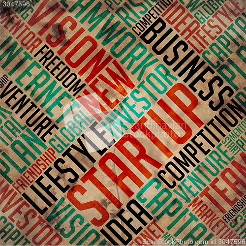 Image of Startup - Grunge Word Collage.