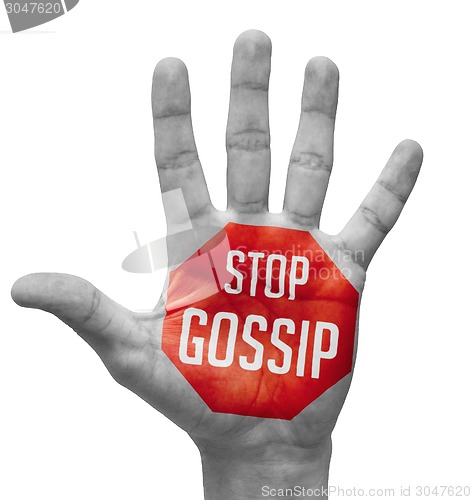 Image of Stop Gossip on Open Hand.