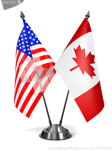 Image of USA and Canada - Miniature Flags.