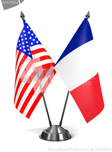 Image of USA and France - Miniature Flags.