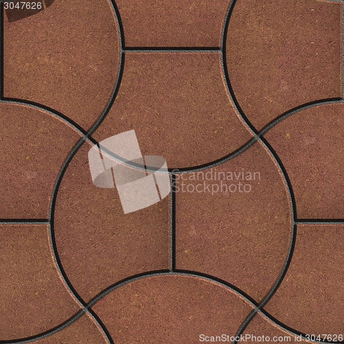 Image of Brown Brick Pavers. Seamless Texture.