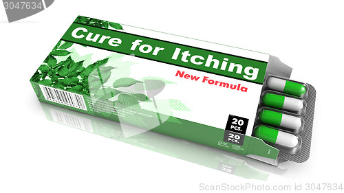 Image of Cure For Itching, Green Open Blister Pack.