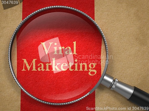 Image of Viral Marketing through Magnifying Glass.