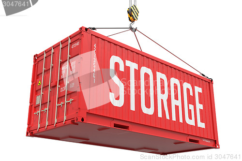 Image of Storage - Red Hanging Cargo Container.