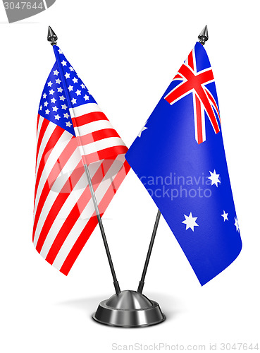 Image of USA and Australia - Miniature Flags.