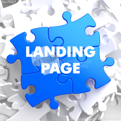 Image of Landing Page on Blue Puzzle.